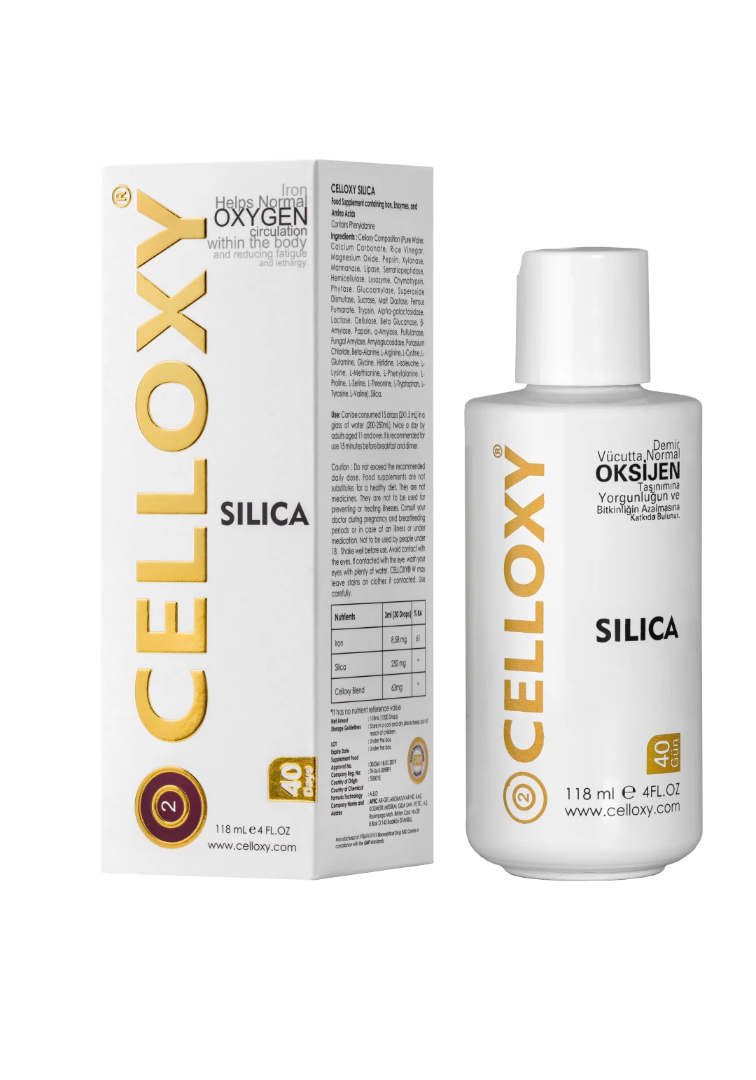 Celloxy Silica Damla 118 ml