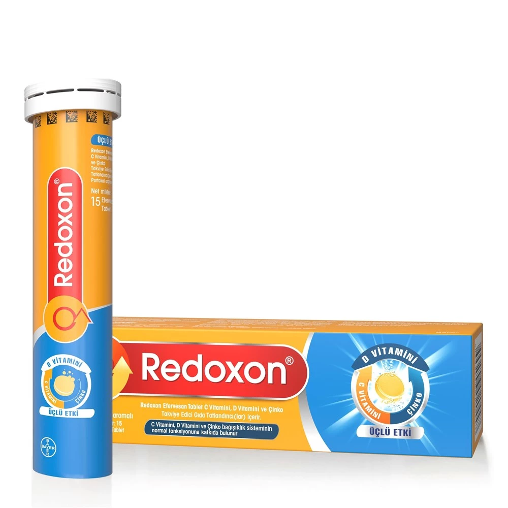 Redoxon Üçlü Etki 1 Takviye Edici Gıda 15 Efervesan Tablet