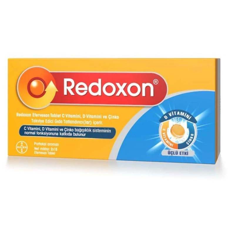 Redoxon Üçlü Etki Takviye Edici Gıda 2 x15 Efervesan Tablet