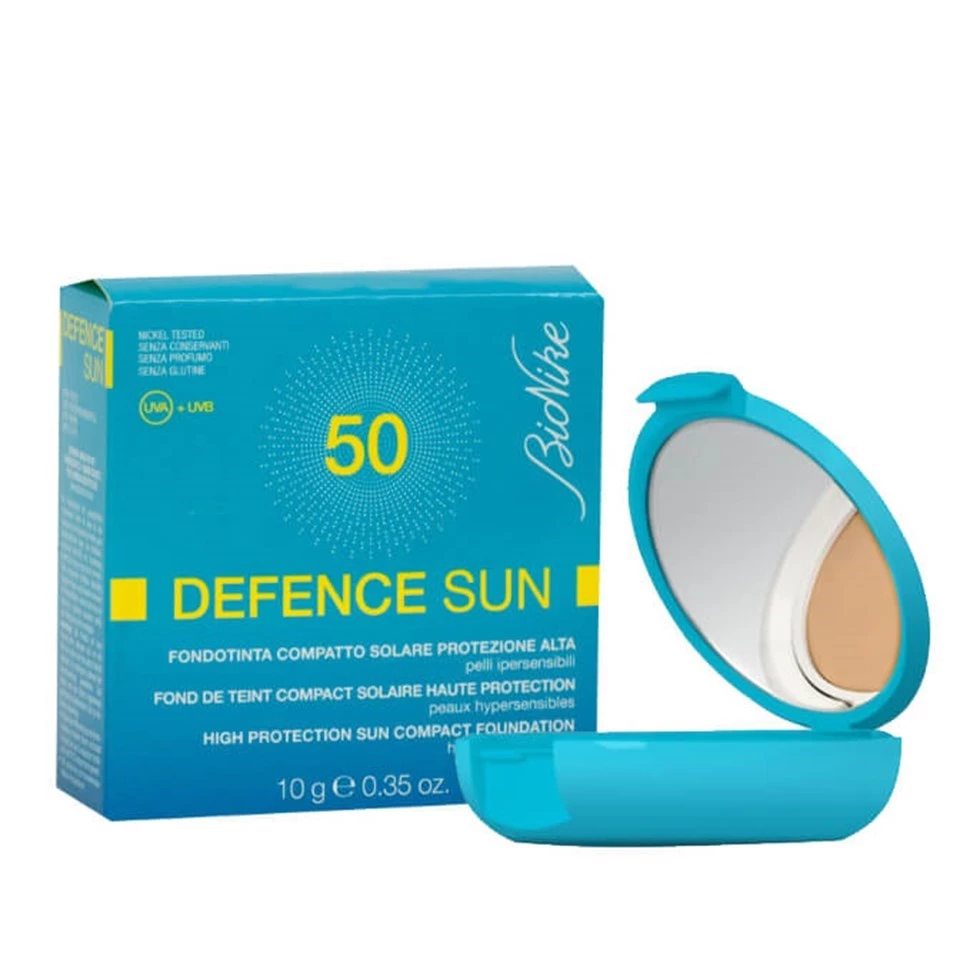 BioNike Defence Sun Spf50 Compact Fondöten 10 gr Ambre 1