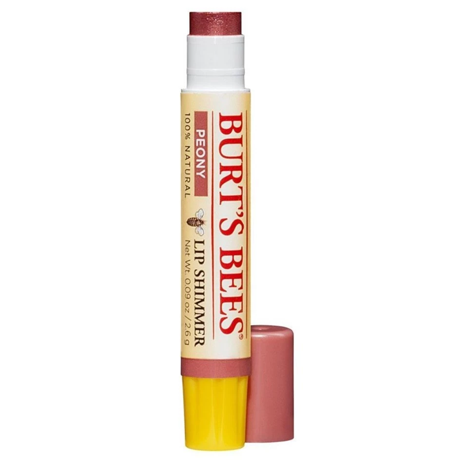 Burt's Bees Lip Shimmer Lip Balm - %100 Doğal Yoğun Renkli ve Işıltılı Dudak Kremi Peony 2,6 gr