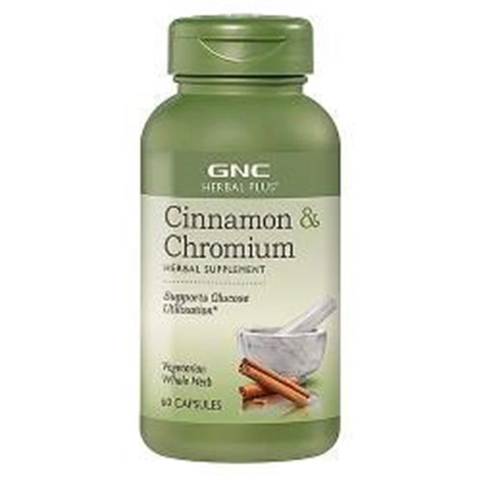 GNC Herbal Plus Tarçın ve Krom (60 Vejetaryen Kapsülü)