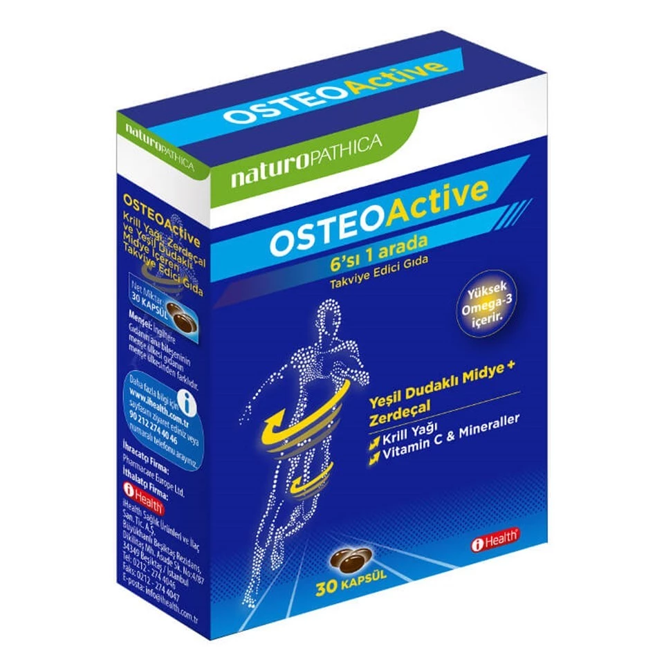 iHealt Osteo Active Krill Yağı İçeren Takviye Edici Gıda 30 Kapsül