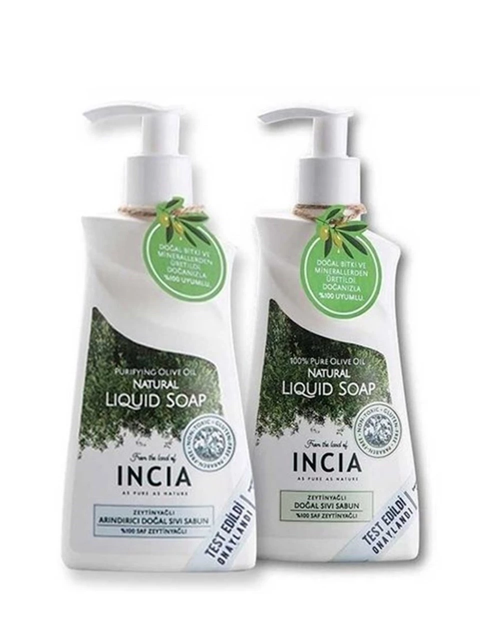 Incia Purifying Olive Oil Soap 250ml + Pure Olive Oil Soap 250ml Set