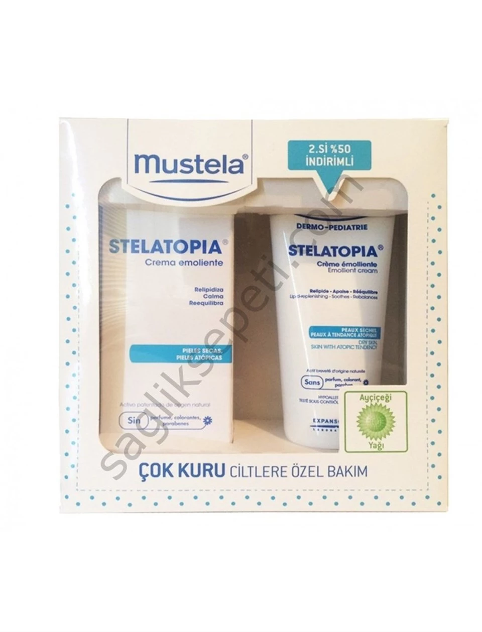 Mustela Stelatopia Emollient Cream Kit 2x200mL