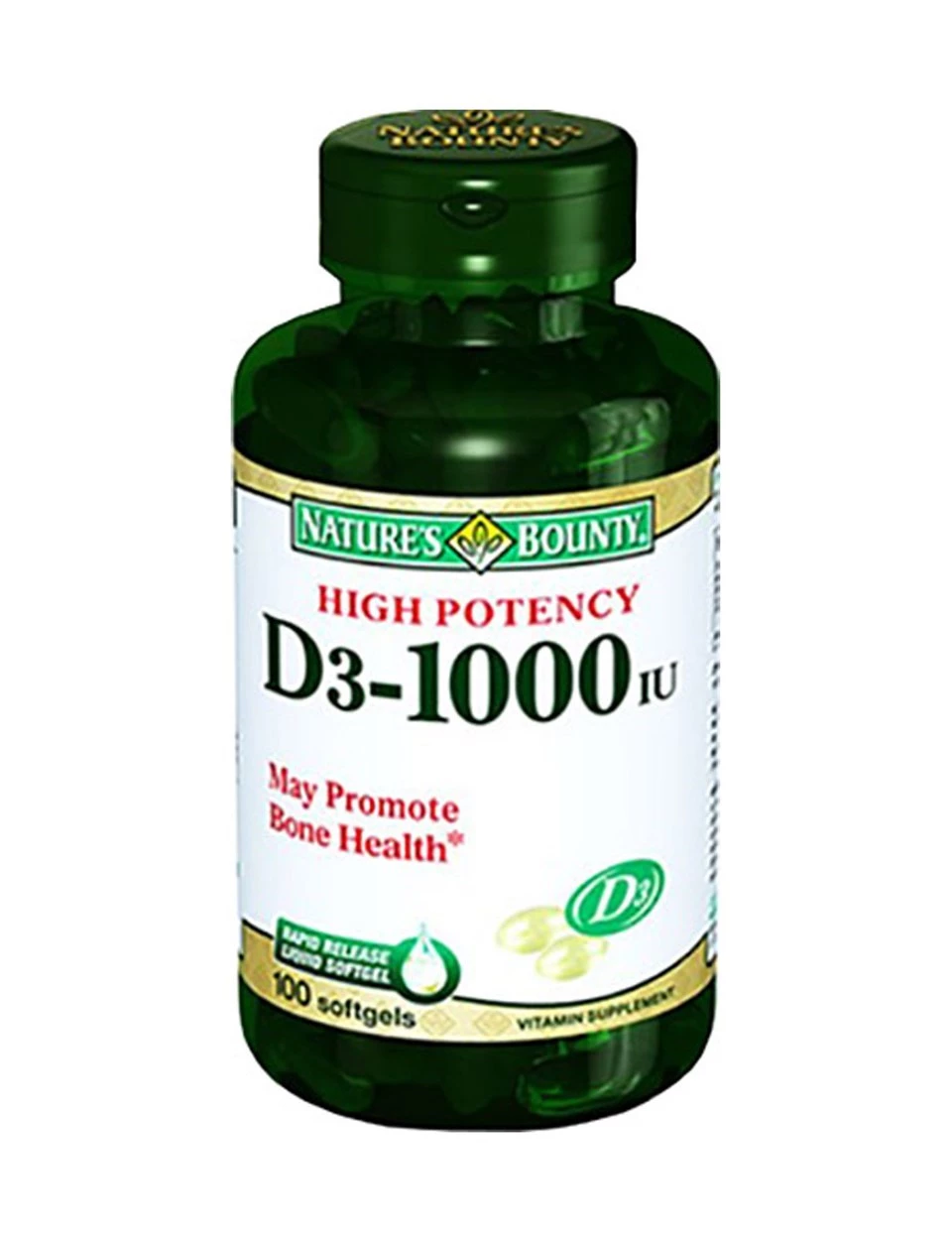 Nature'S Bounty Vitamin D3 1000 Iu 100 Softjel