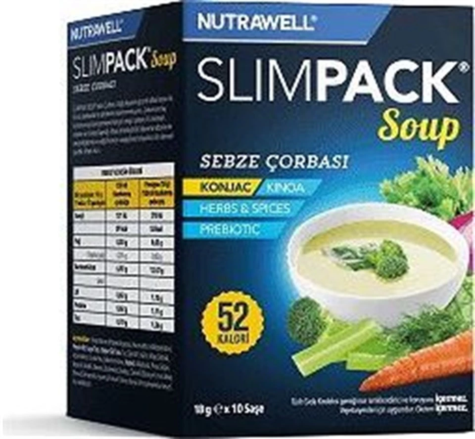Nutrawell Slimpack Sebze Çorbası 18 G x 10 Saşe