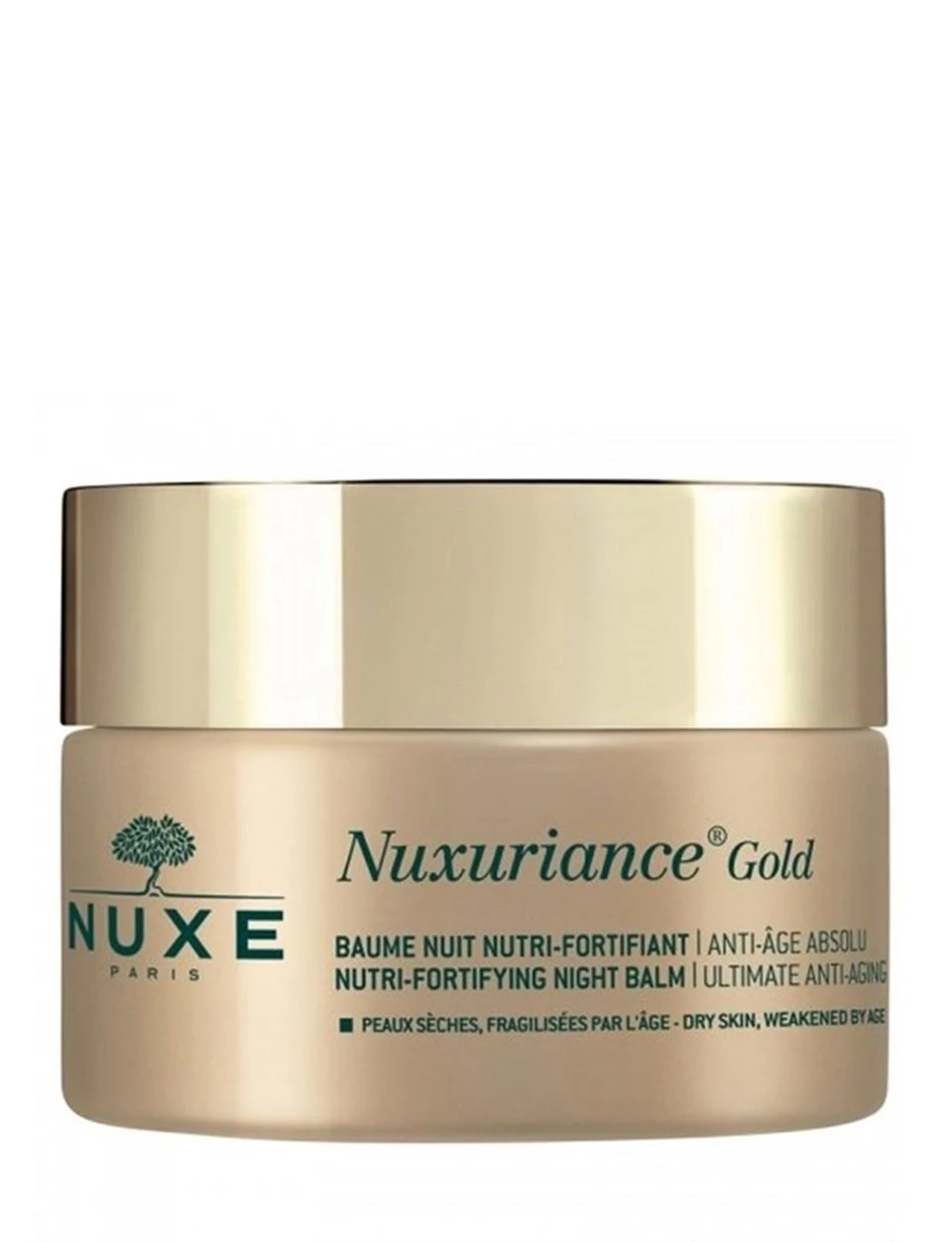 Nuxe Nuxuriance Gold Nutri Fortifying Night Balm 50 Tüm ciltler için gece bakım kremi.