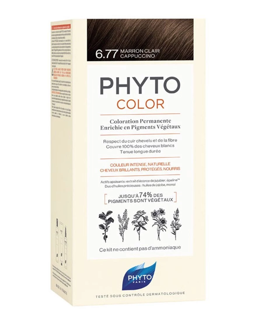 Phyto Phytocolor Bitkisel Saç Boyası - 6.77 Cappuccino Kahve