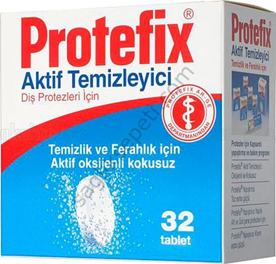 Protefix Diş Protezleri için Aktif Temizleyici 32 Tablet