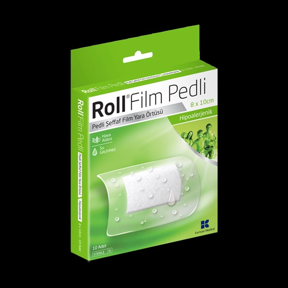 Roll Film Su Geçirmeyen Yara Sargısı 10'LU Kutu 8 * 10cm