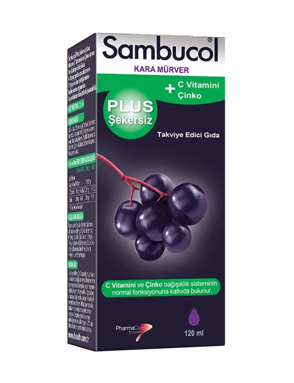 Sambucol Plus Şekersiz Likit Kara Mürver Esktresi 120 ml