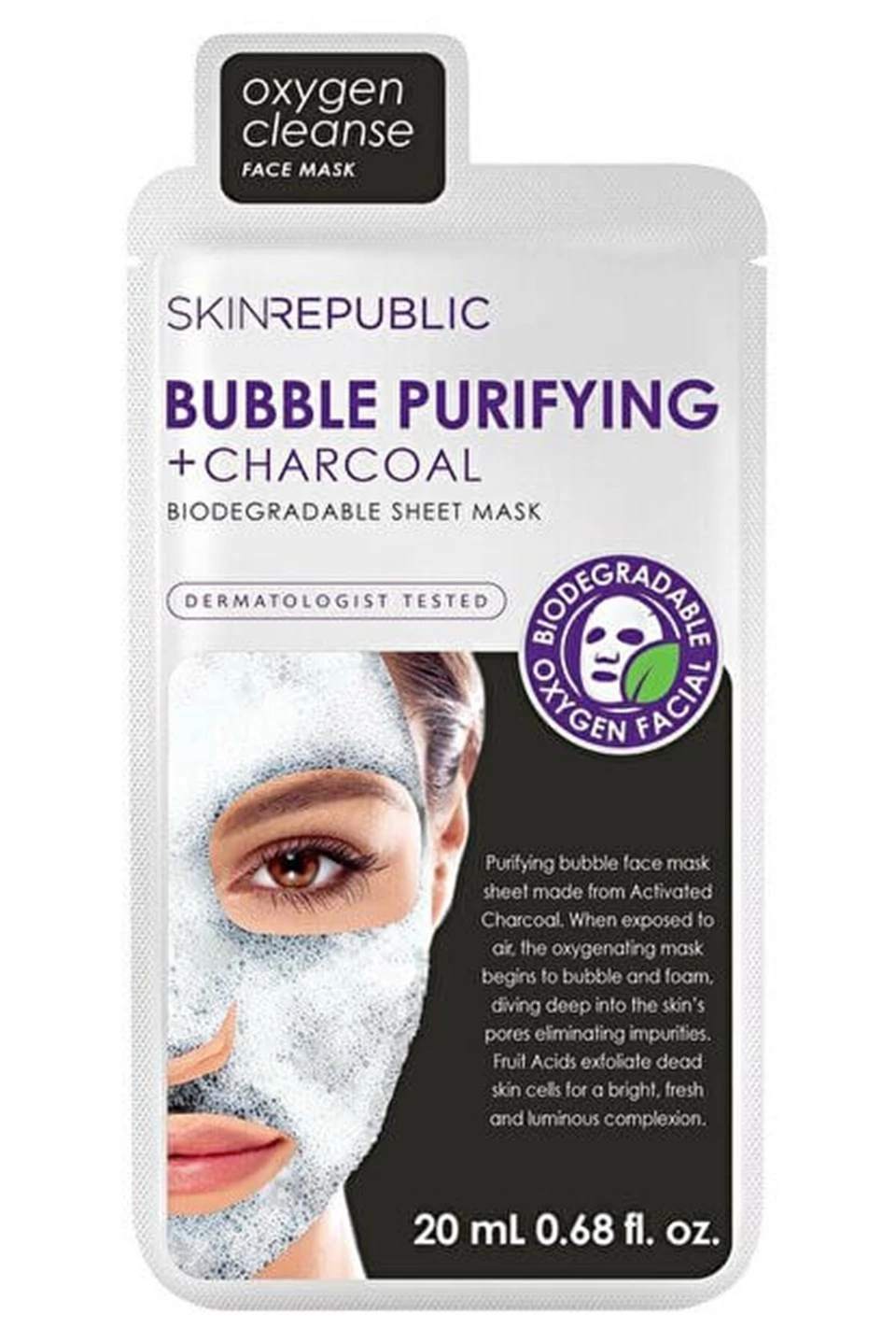 Skin Republic Bubble Purifying Kömür Yüz Maske 25 Ml