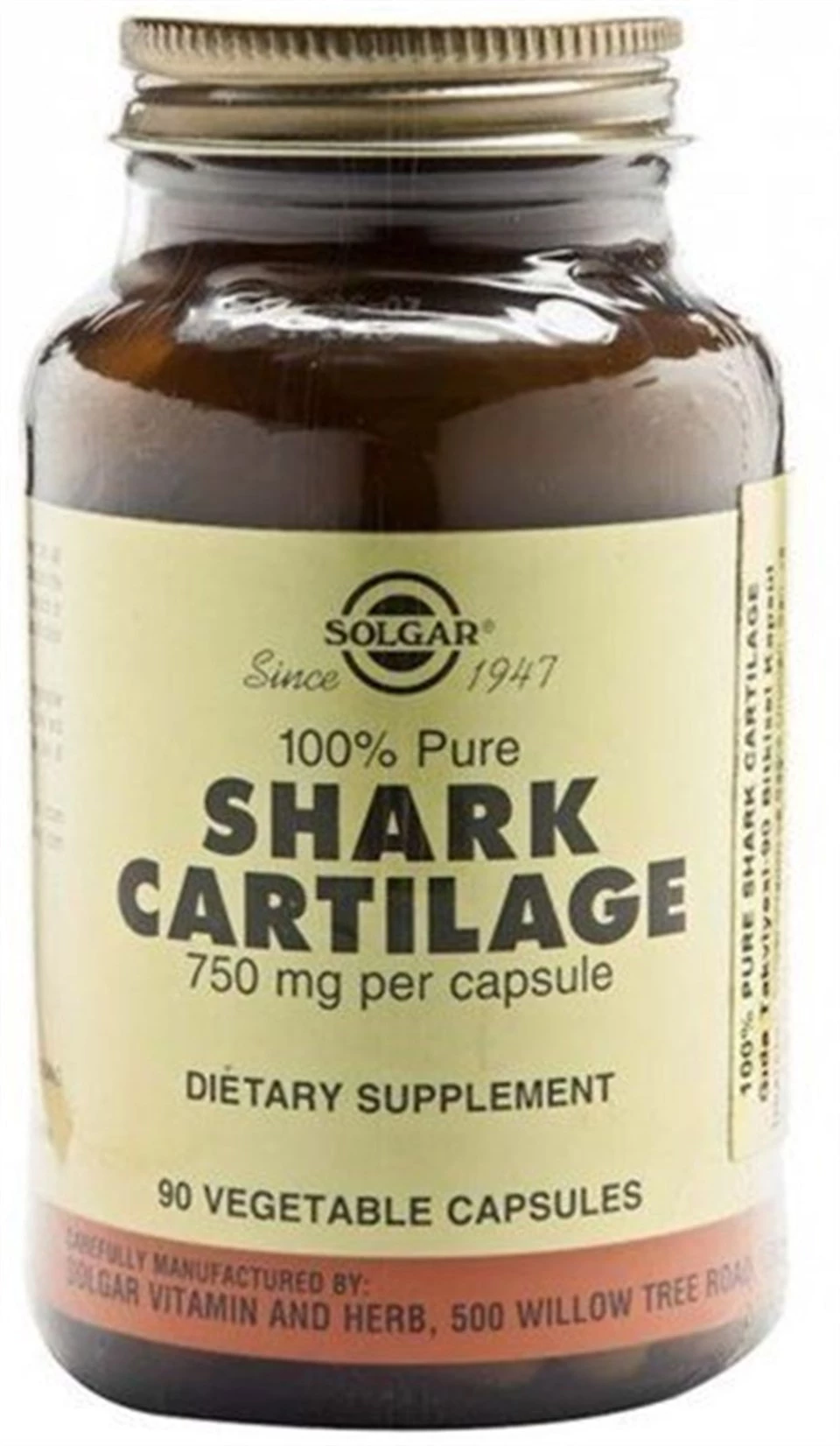 Solgar Shark Cartilage 750Mg 90 Kapsül
