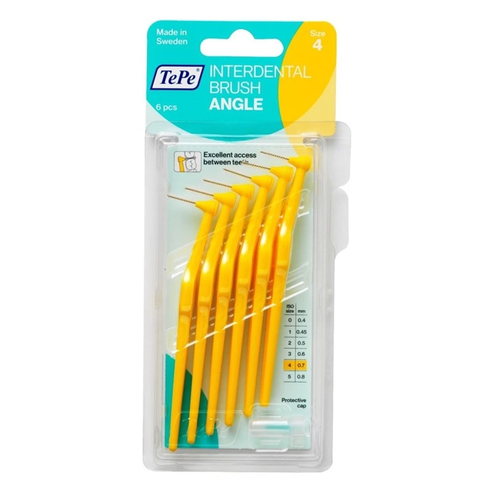 Tepe Angle Arayüz Diş Fırçası 0.7mm Sarı Renk 6'lı Paket