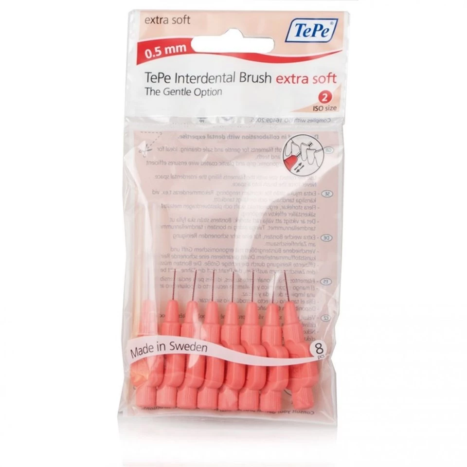 Tepe Diş Arası Fırçası Extra Soft Kırmızı 0.5 mm 8'li