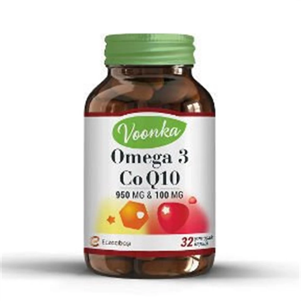 Voonka Omega 3 ve Koenzim Q10 İçeren Takviye Edici Gıda 32 Kapsül