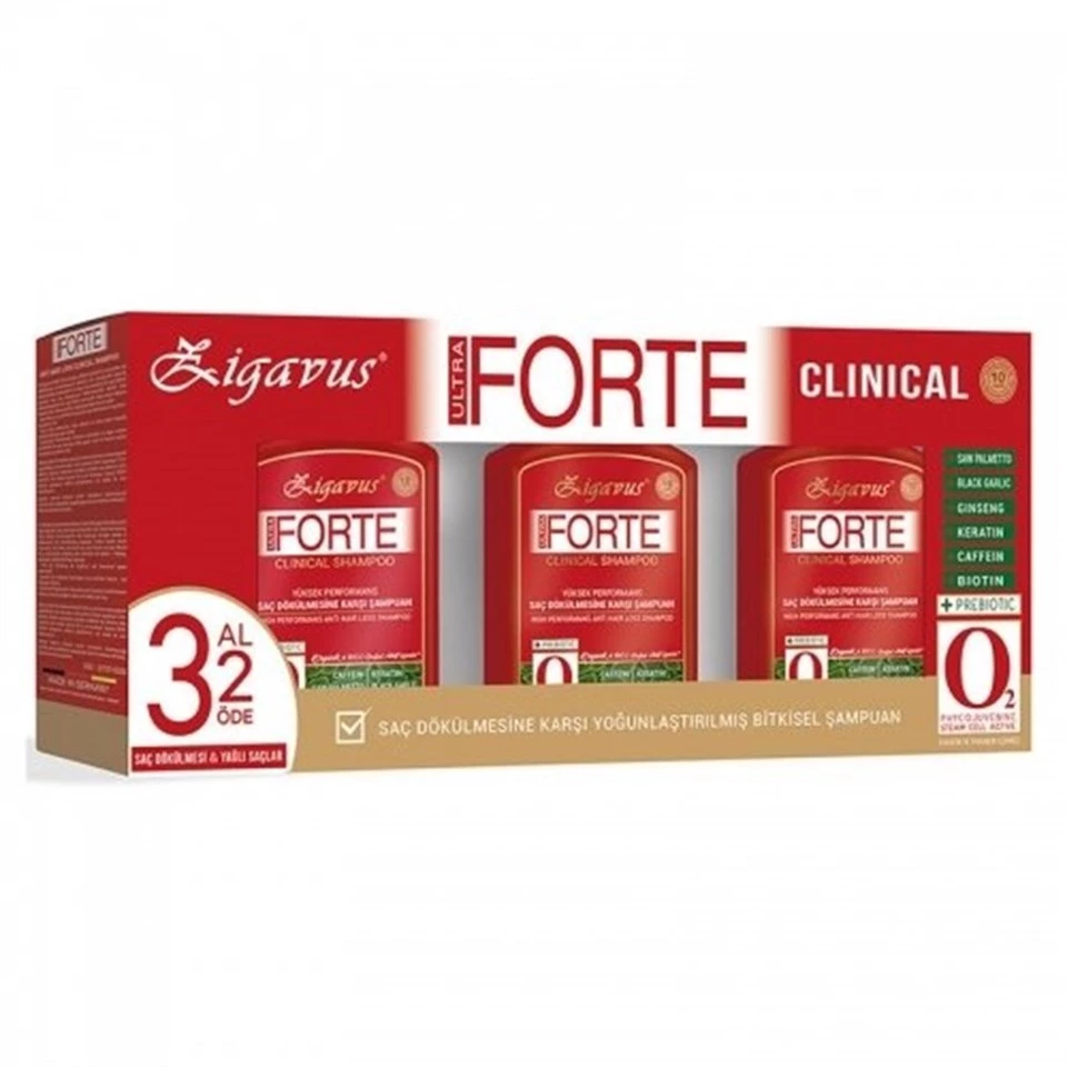 Zigavus Forte Clinical Saç Dökülmesine Karşı Bakım Şampuanı 3 al 2 Öde - Yağlı Saçlar